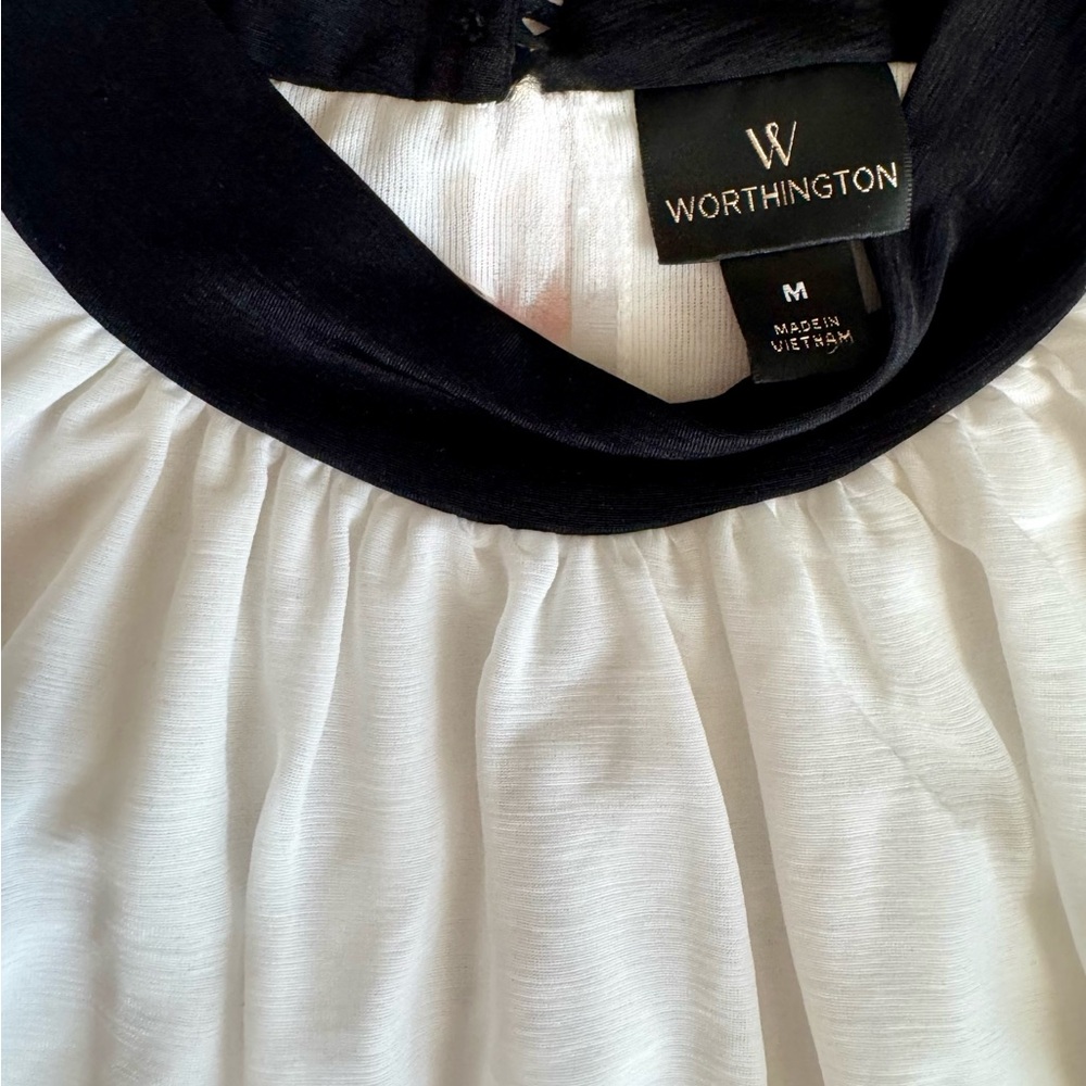 Worthington Black and White Blouse - Picture 2 of 3